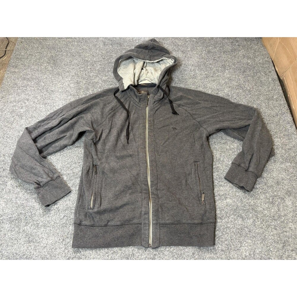 Rodd & Gunn Hoodie Mens S Gray Cotton Knit Full Zip Hooded Sports Fit Pockets